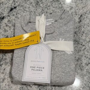 Pottery Barn Kids Bunny One Piece Pajama - 12-18 months, NWt